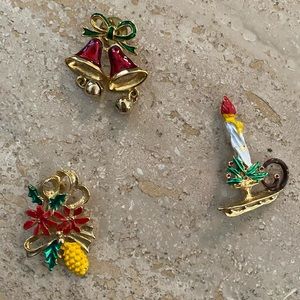 Vintage Holiday brooches